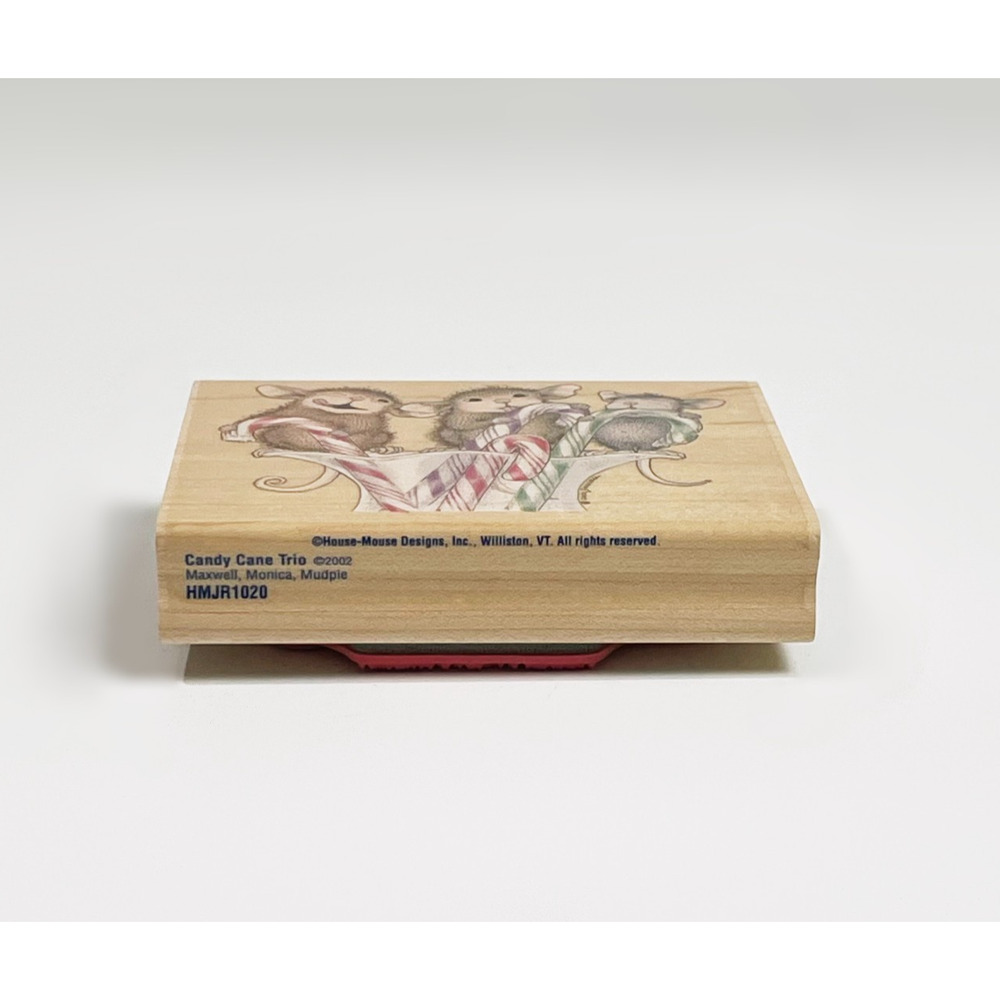 Stampabilities House Mouse Candy Cane Trio Stamp Maxwell Monica Mudpie 4x3 - Picture 2 of 4
